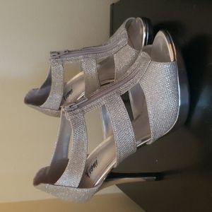 Silcer and chrome stilettos